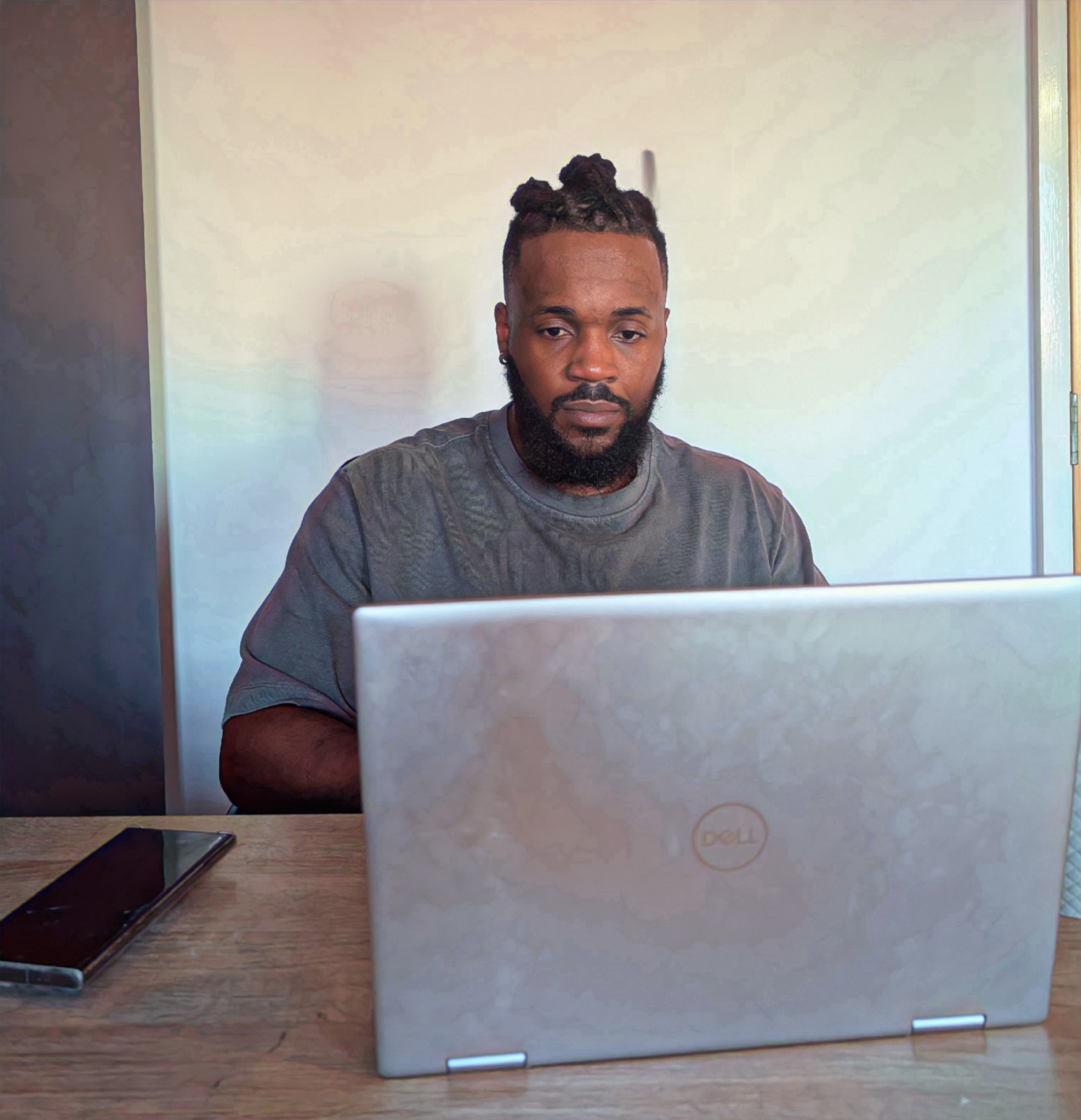 Laptop on a desk